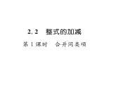 人教版七年级数学上第2章整式的加减2.2  整式的加减第1课时  合并同类项课时训练课件PPT