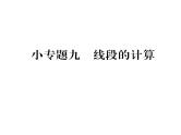 人教版七年级数学上第4章几何图形初步小专题9  线段的计算课时训练课件PPT