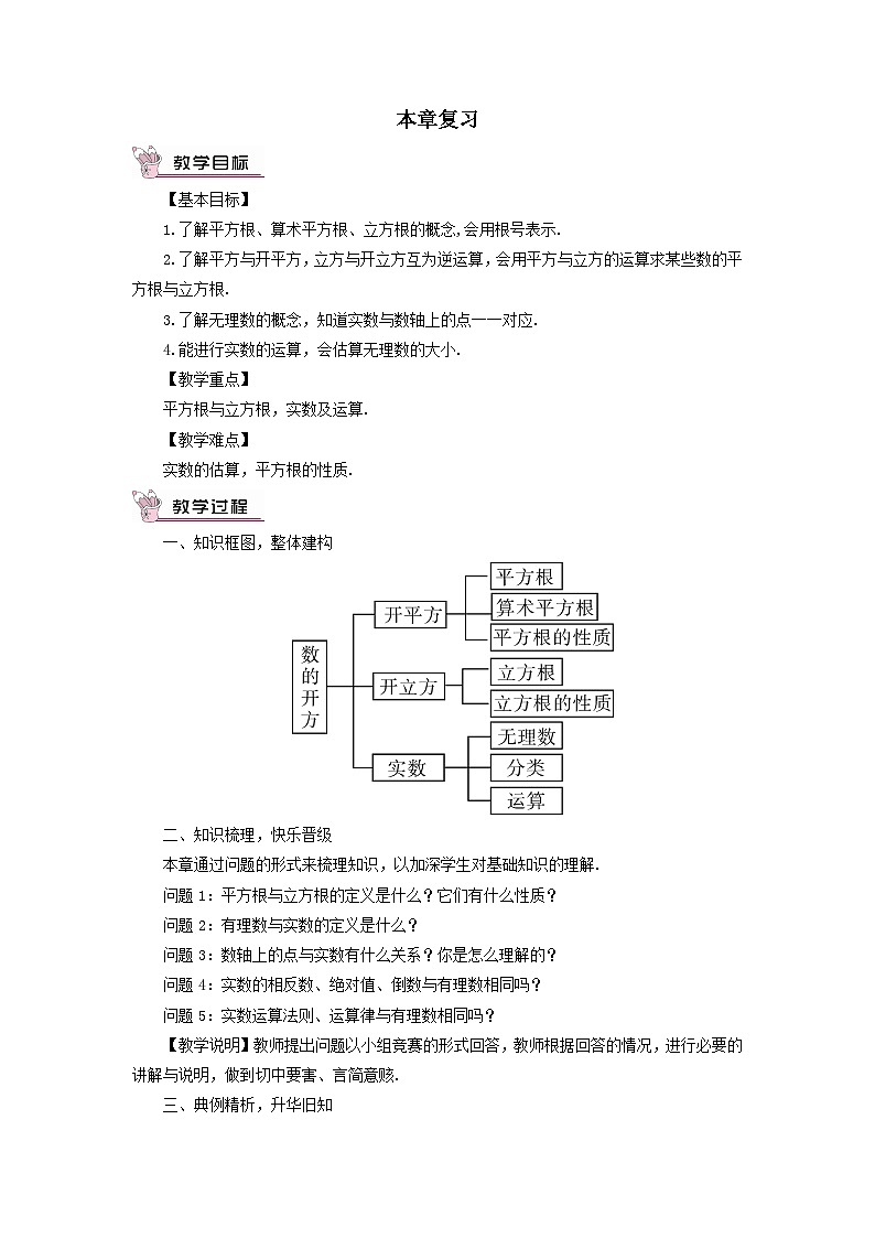 第11章数的开方本章复习教案（华东师大版八上）01