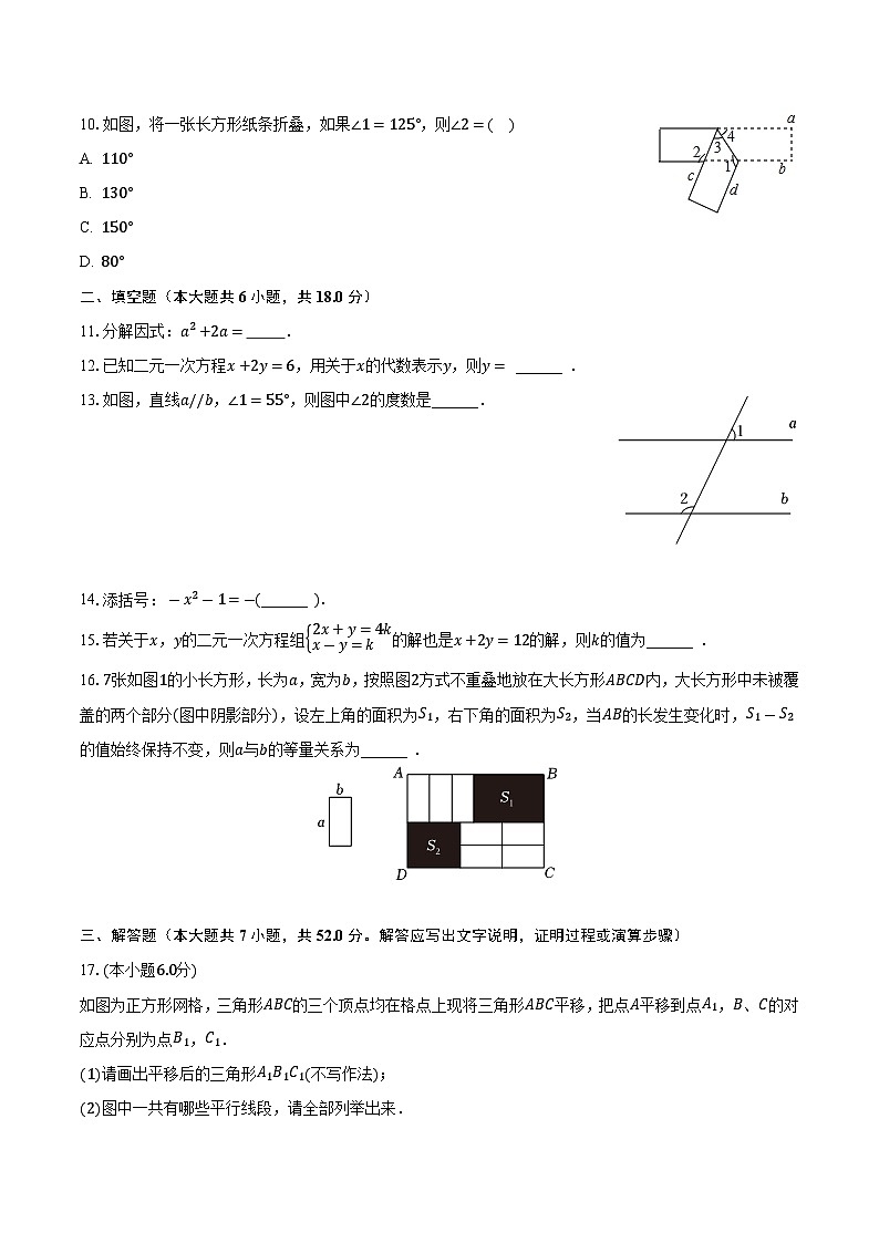 浙江省衢州市衢江区2022-2023学年七年级下学期期中数学试卷02