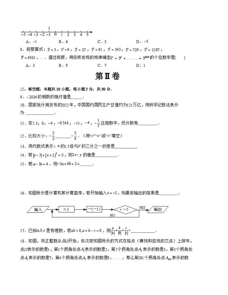 七年级数学上学期期中模拟卷（江苏徐州甲卷）-2023-2024学年七年级数学上学期期中满分冲刺模拟测试卷（江苏专用）02