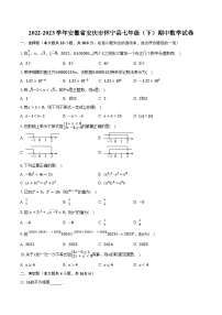 2022-2023学年安徽省安庆市怀宁县七年级（下）期中数学试卷（含解析)