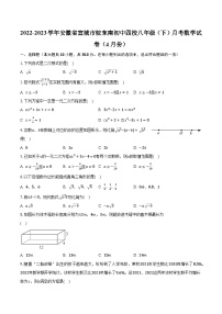 2022-2023学年安徽省宣城市皖东南初中四校八年级（下）月考数学试卷（4月份）（含解析)