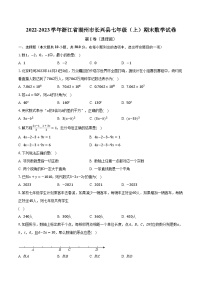 2022-2023学年浙江省湖州市长兴县七年级（上）期末数学试卷（含解析）