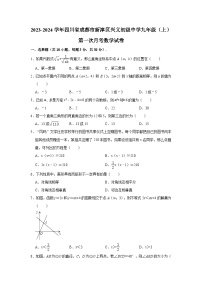 2023-2024学年四川省成都市新津区兴义初级中学九年级（上）第一次月考数学试卷（含解析）