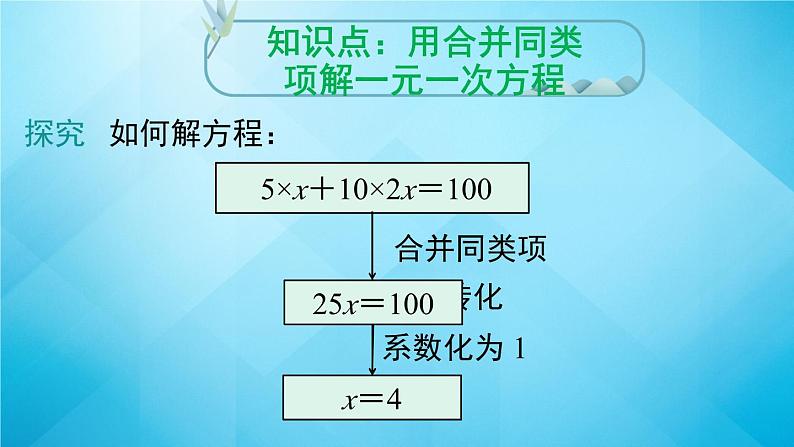 3.2 解一元一次方程(合并同类项）课件 2023-2024学年人教版数学七年级上册04