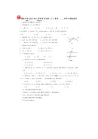 黑龙江省哈尔滨市萧红中学2022-2023学年七年级上学期期中数学试题