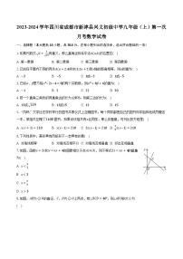 2023-2024学年四川省成都市新津县兴义初级中学九年级（上）第一次月考数学试卷(含解析）