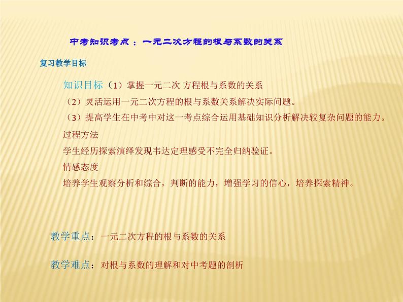 2复习根与系数关系ppt（珠嘉镇花园九年制学校彭建新）第2页