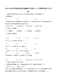 2023-2024学年吉林省长春市榆树市七年级（上）月考数学试卷（10月份）(含解析）