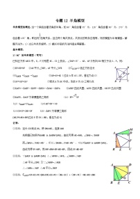 中考数学二轮培优专题12 半角模型（2份打包，原卷版+解析版）