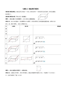 中考数学二轮培优专题20 蚂蚁爬行模型（2份打包，原卷版+解析版）