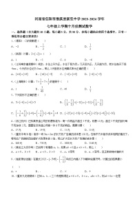 河南省信阳市淮滨县新里中学2023-2024学年七年级上学期10月月考数学试题