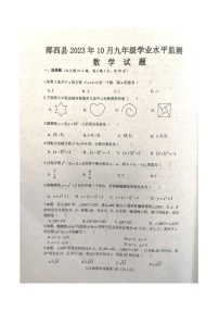 湖北省十堰市郧西县2023-2024学年九年级上学期10月期中数学试题