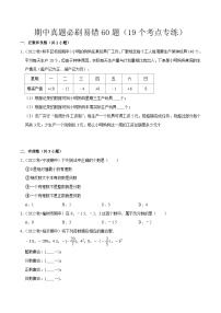 期中真题必刷易错60题（19个考点专练）-2023-2024学年七年级数学上学期期中考点大串讲（人教版）