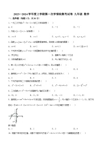 河南省周口市川汇区周口市第十九初级中学2023-2024学年九年级上学期10月月考数学试题(无答案)