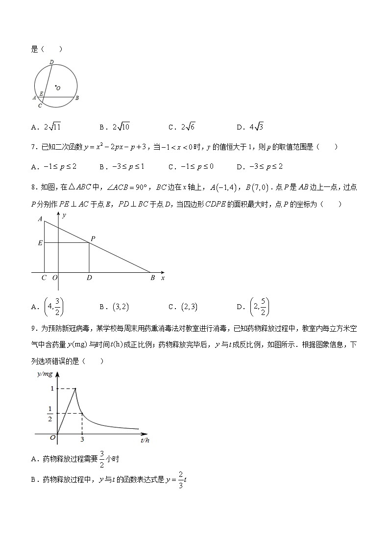 山东省威海市威海经济技术开发区 新都中学2022-2023学年九年级上学期期中数学试题第2页