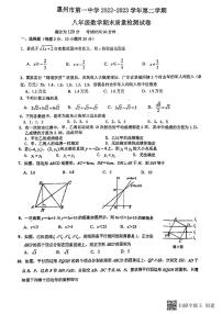 广东省惠州市惠城区惠州市第一中学2022-2023学年八年级下学期7月期末数学试题