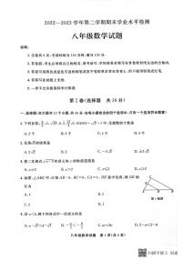 山东省聊城市东昌府区2022-2023学年八年级下学期6月期末数学试题