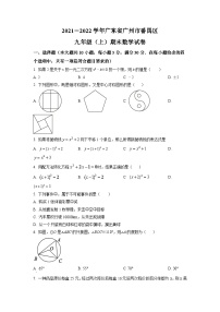 广东省广州市番禺区2021-2022学年九年级上学期期末数学试题（原卷版）