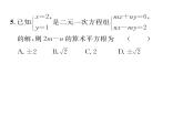 人教版七年级数学下第八章二元一次方程组滚动强化练习(三)课时训练课件PPT