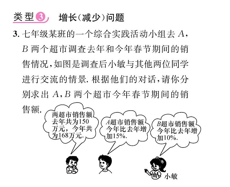 人教版七年级数学下第八章二元一次方程组小专题十　二元一次方程组的应用课时训练课件PPT第6页