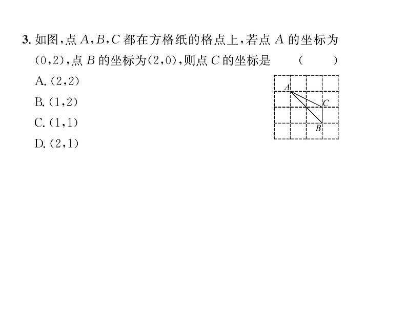 人教版七年级数学下第七章平面直角坐标系7.2坐标方法简单应用7.2.1用坐标表示地理位置课时训练课件PPT第8页