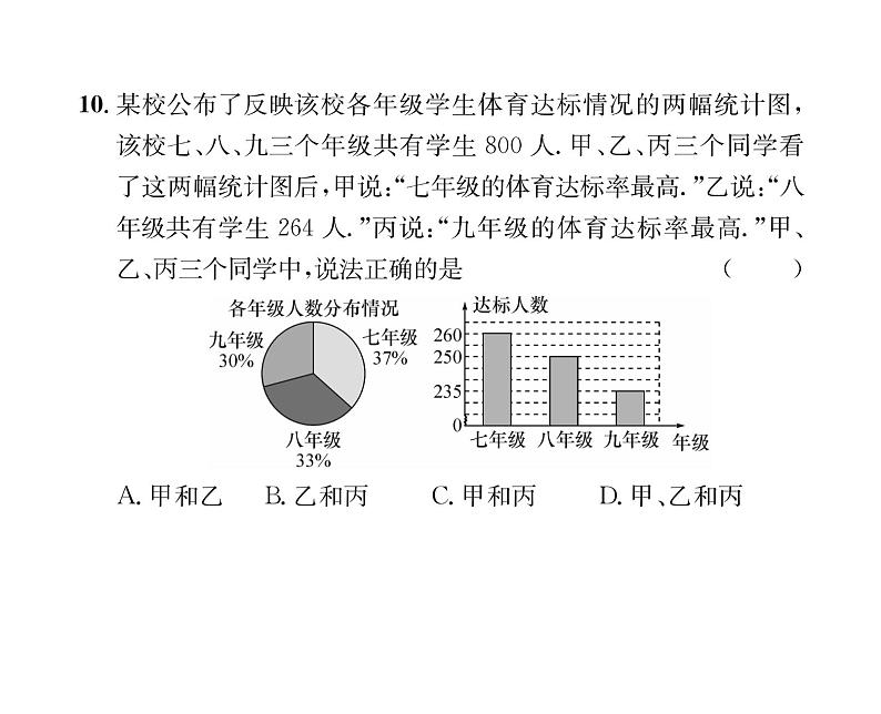 人教版七年级数学下第10章综合评价课时训练课件PPT06