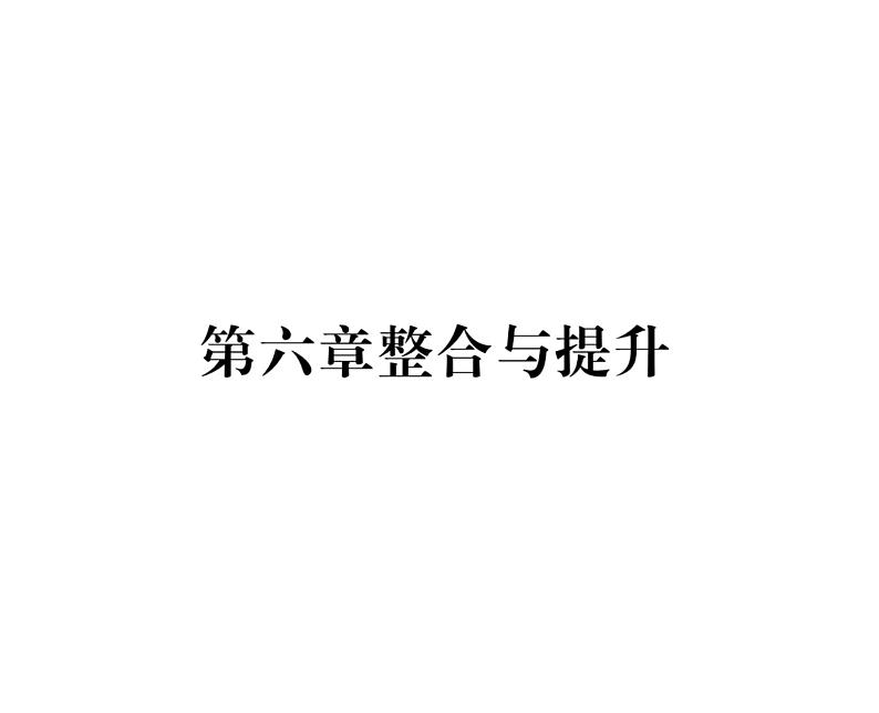 人教版七年级数学下第六章实数第六章整合与提升课时训练课件PPT第1页