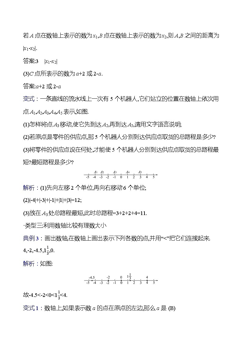 阶段专项提分练一　数轴的功能和绝对值的非负性（教师版）2023-2024北师大版数学七年级上册第2页