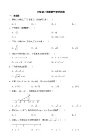 福建省三明市2023年八年级上学期期中数学试题（附答案）