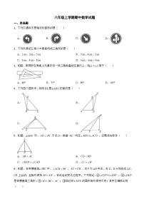 江西省赣州市2023年八年级上学期期中数学试题（附答案）