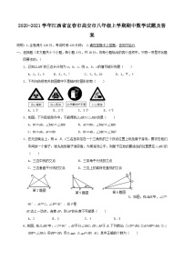 2020-2021学年江西省宜春市高安市八年级上学期期中数学试题及答案