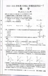 安徽省安庆市桐城市大关学区联考2023-2024学年八年级上学期第一次月考数学试 题