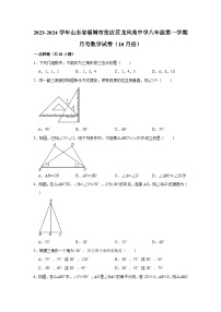 2023-2024学年山东省淄博市张店区龙凤苑中学八年级（上）月考数学试卷（10月份）(含解析)