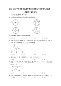 2023-2024学年甘肃省武威市凉州区南安九年制学校八年级（上）期中数学试卷（含解析）