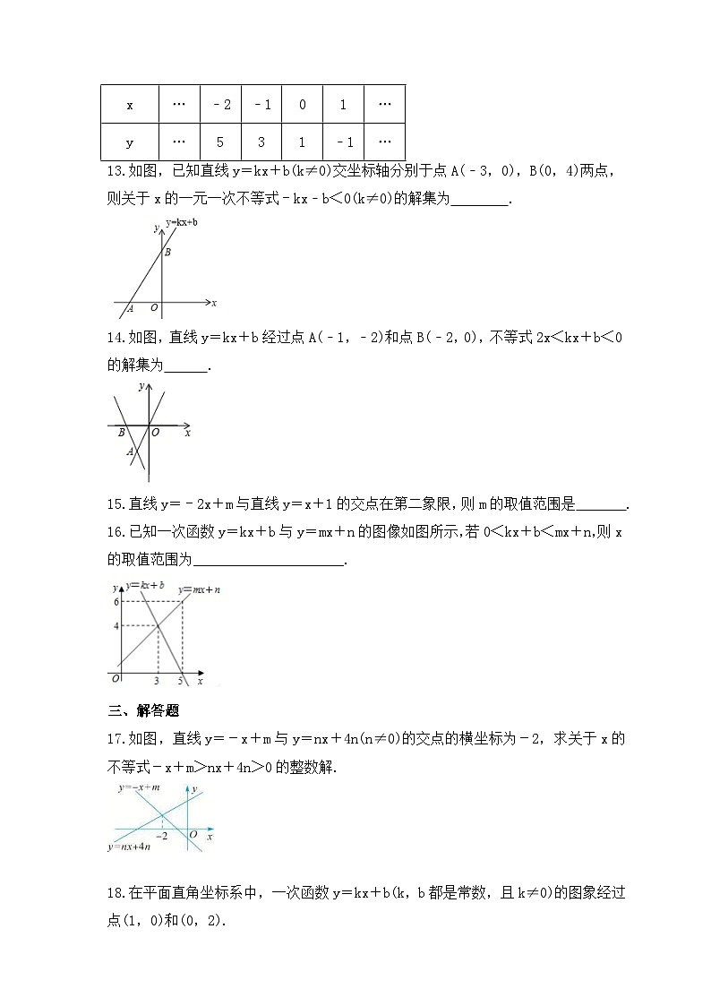 2023年沪科版数学八年级上册《12.3 一次函数与二元一次方程》同步练习（含答案）03