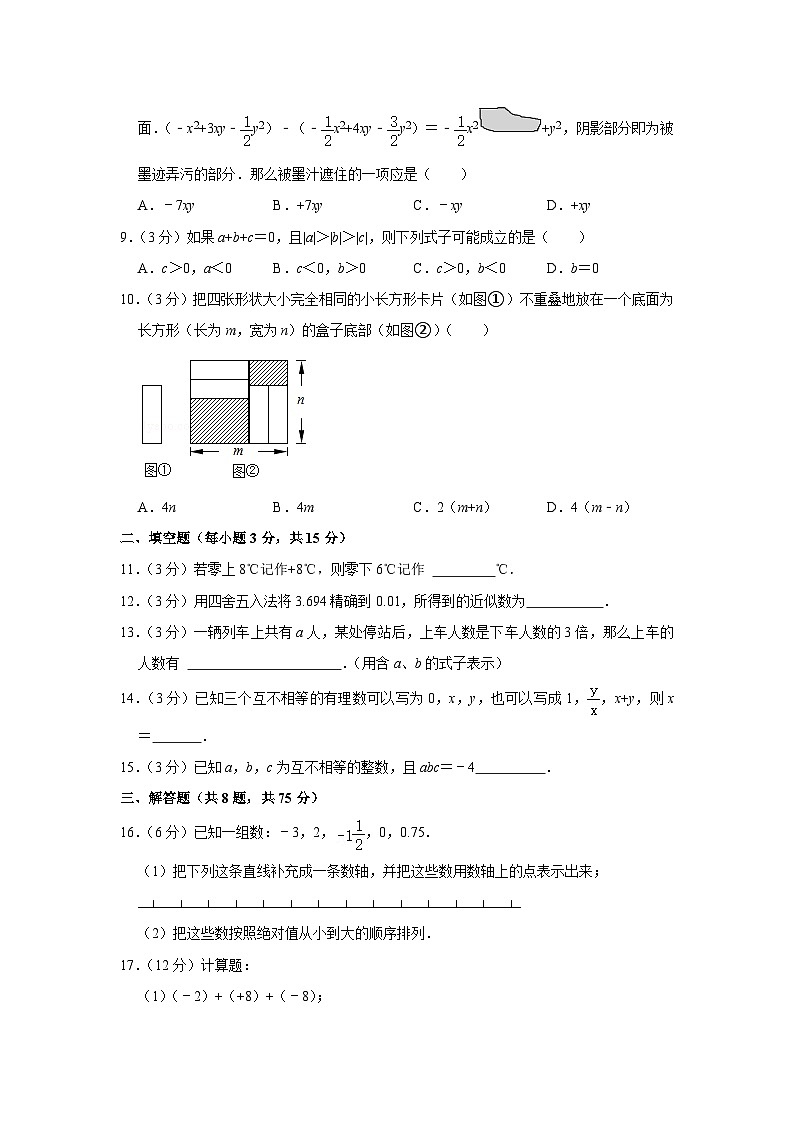 河南省商丘市梁园区兴华中学2022-2023学年七年级上学期期中数学试卷第2页