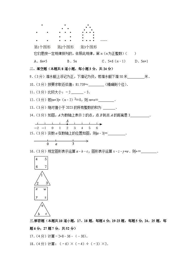 北京市昌平区融合学区（第三组）2023-2024学年七年级 上学期期中数学试卷02