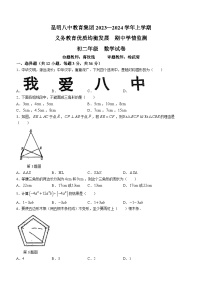 云南省昆明市五华区第八中学2023-2024学年八年级上学期期中数学试题(无答案)