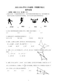 北京市第十九中学2023-2024学年八年级上学期期中数学试卷