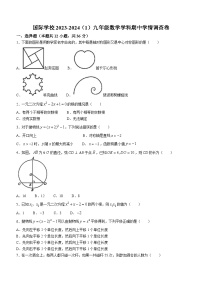 天津经济技术开发区国际学校2023--2024学年九年级上学期期中数学试题