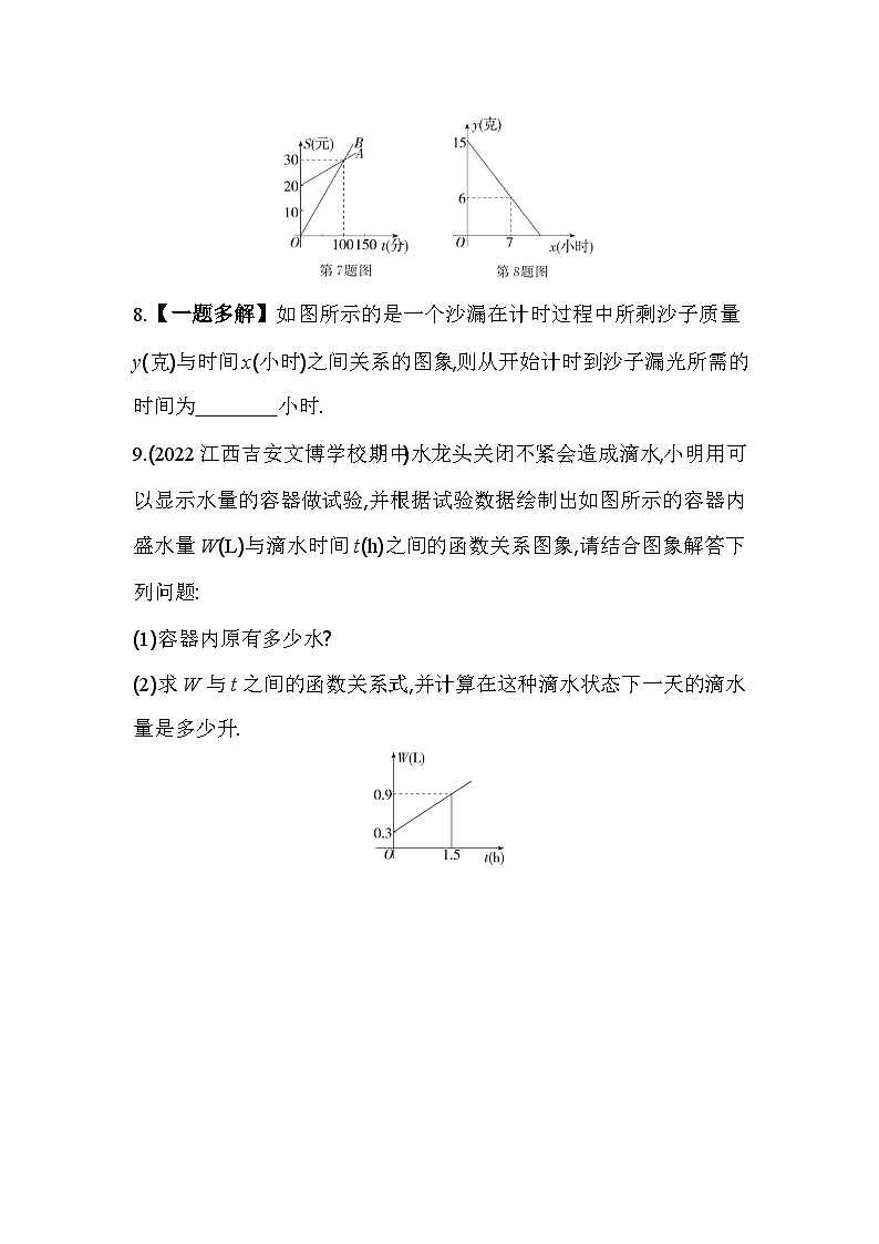 4.4 一次函数的应用 北师大版数学八年级上册素养提升练习(含解析)03