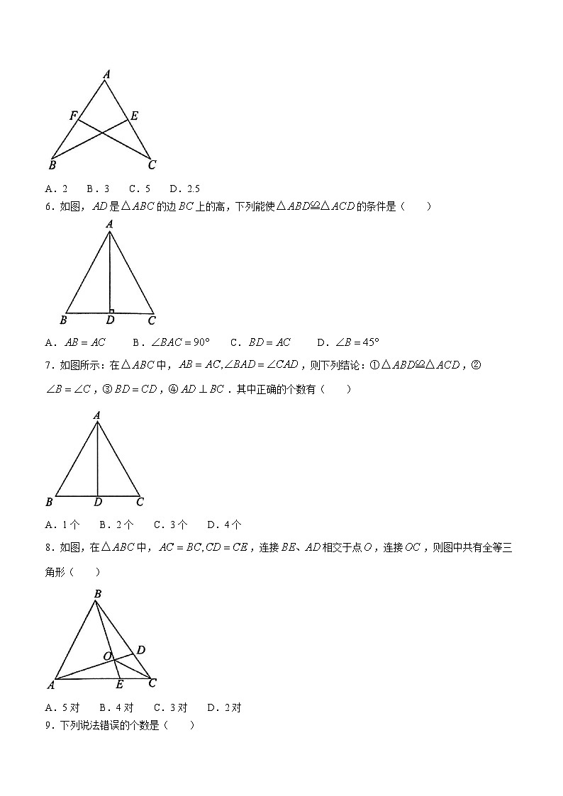 河南省信阳市罗山县彭新镇一中2023-2024学年八年级上学期期中数学试题02