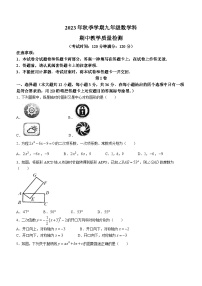 广西壮族自治区防城港市防城区2023-2024学年九年级上学期期中数学试题