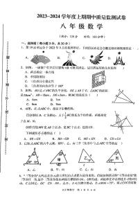 河南省信阳市罗山县2023-2024学年八年级上学期期中数学试题