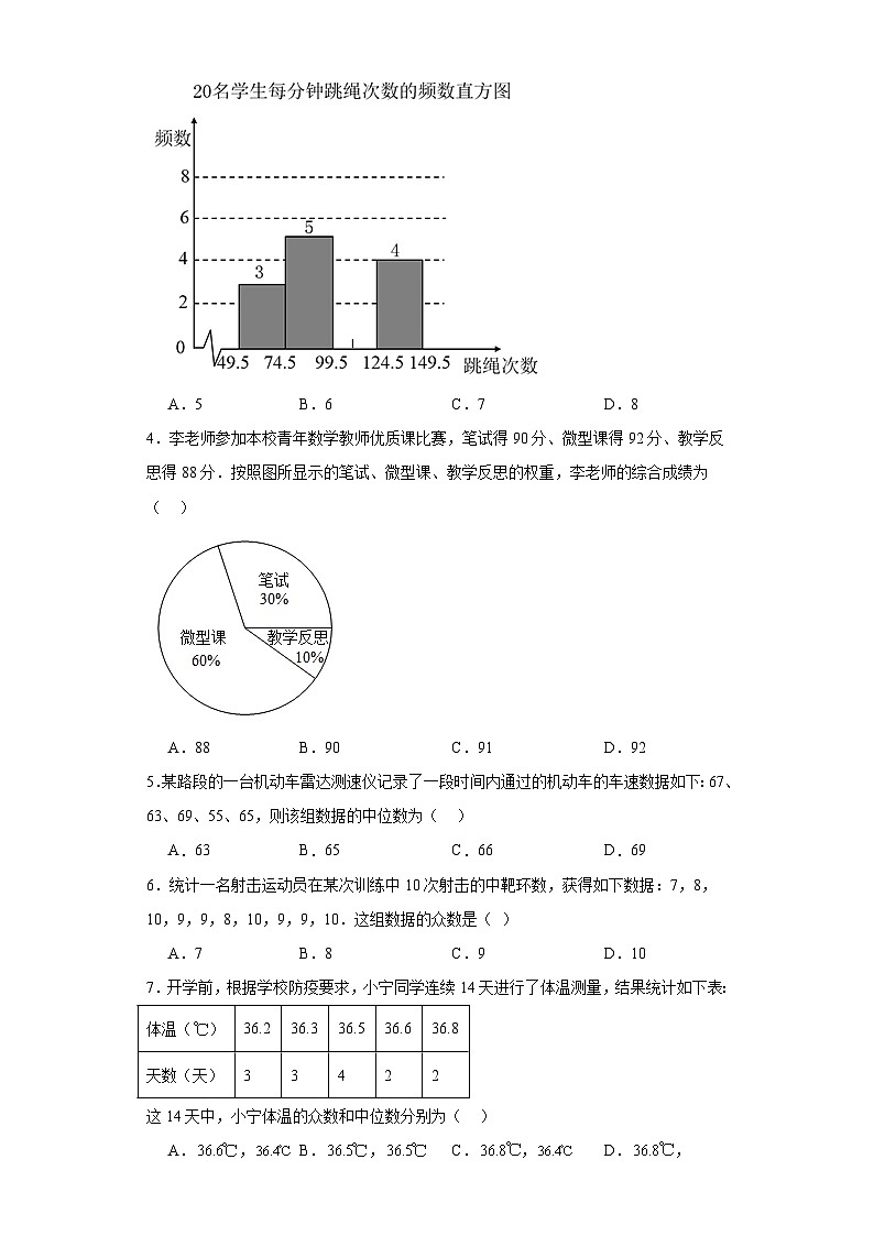 中考数学二轮复习专题20统计含解析答案第2页
