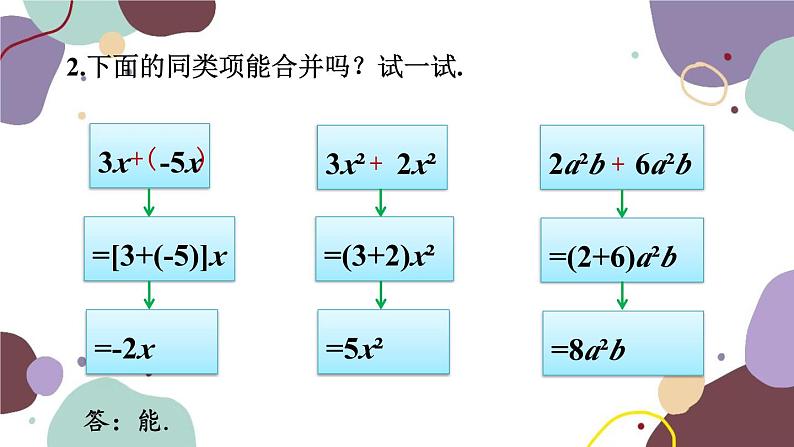 浙教版数学七年级上册 4.5 合并同类项课件第6页