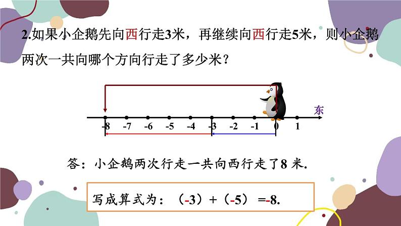 北师版数学七年级上册 2.4 第1课时 有理数的加法课件05