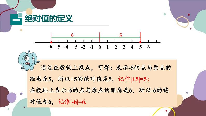 华师版数学七年级上册 2.4绝对值(1)课件第5页